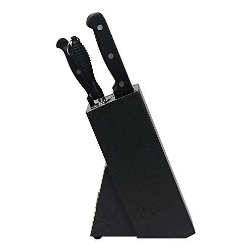Oceanstar KS1200 Contemporary Knife Set with Block, Elegant Black, 6-Piece