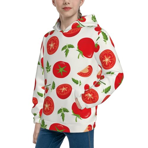 Fresh Red Tomato Kid Hoodies Boys Sweatshirts Girls Pullover with Pocket2