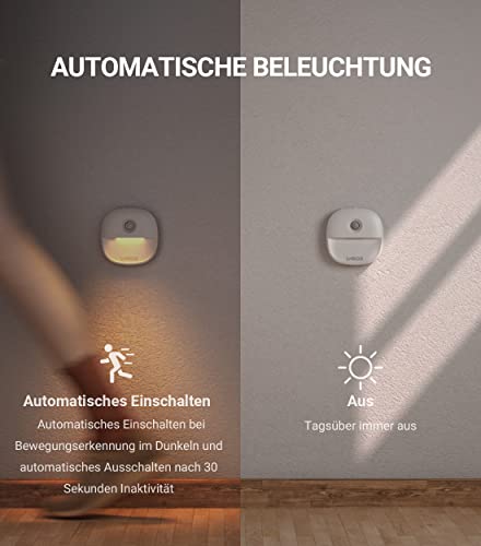 Lyridz Aufladbares Nachtlicht mit Bewegungsmelder 3 Stk, inkl. Magnetplatte – Bild 3