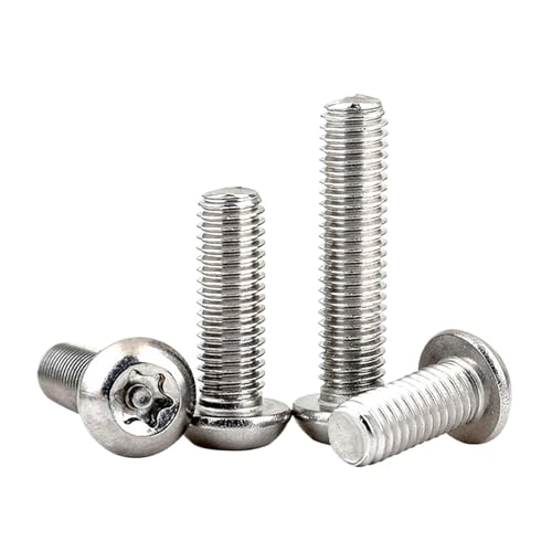 1/50pcs M2 M2.5 M3 M4 M5 M6 M8 To M12 304 Stainless Steel Six Lobe Torx Pan Round Head With Pin Tamper Proof Security Screw Bolt