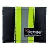Firefighter Black Bi-fold Wallet Made From Turnout Bunker Gear Material