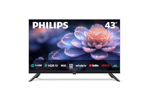 PHILIPS 43 INCH (108 CM) FULL HD SMART LED TV | WHALE TV OS | HDR10 & HLG | DOLBY AUDIO | NETFLIX YOUTUBE PRIME VIDEO & DISNEY+ | BUILT-IN WI-FI | 3 HDMI 2 USB | SLIM BEZEL DESIGN|43PFT6120 |