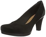 Cuero Clarks Chorus Chic, Zapatos de Tacón Mujer, Negro (Black Suede), 38 EU