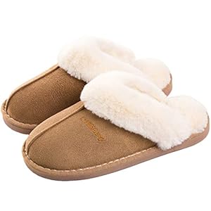 Womens Slippers Soft Plush Warm House Shoes Anti-Slip Fluffy Fur Indoor/Outdoor Slippers