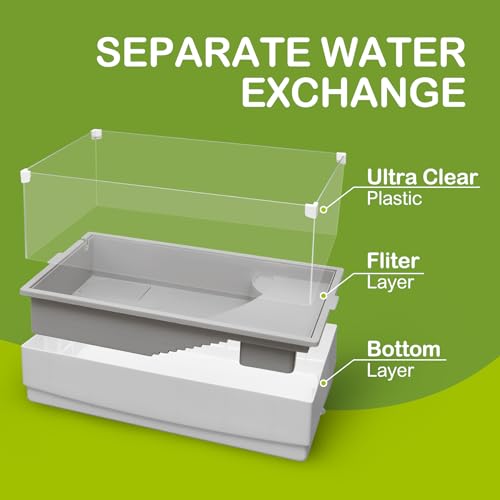 Clioran NEWTURTANKL24 Turtle Tank Habitat Kit, Reptile Tank Aquarium thumb #5