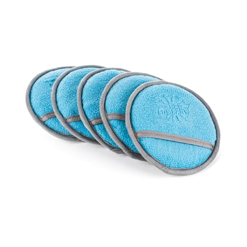 The Rag Company TRC-ULTRA-NO-SOAK-APP-5-PK Ultra No Soak Round Detailing Applicator - 70/30 Pearl Weave Microfiber For Applying Coatings, Dressings, Waxes thumb #2