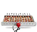 HAOONE Portable Battery Operated Automatic BBQ Grill Rotisserie with 11 Skewers