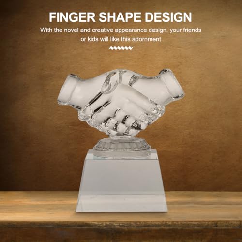 Image of balacoo Trophy Medal Thumbs up Trophy Award Accessory Awards Shaped Decor Clear Thumb Trophy Award Trophy First