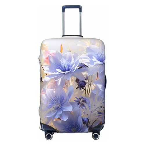 Housse pour bagages de voyage en élasthanne extensible couleur bleu pastel en soute