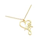 Yocoyee Stainless Steel Faith Pendant Necklace Heart Shaped Word Letter Faith Positive Encouragement Memorial Necklace Gift for Women Friends