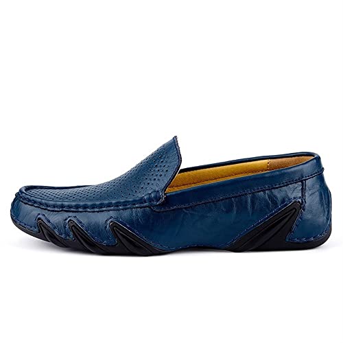Loafers for Men Moccasins Shoes Breathable Solid Colors Leather Lightweight Slip Resistant Flexible Outdoor Party Slip-on3