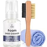 Shoe Cleaner, Rich Foam Clean 80Pairs, Suede Shoe Cleaner, Leather Cleaner, Sneaker Cleaner Kit, Shoe Cleaning Kit with Brush Towel, Alloda (Clear)