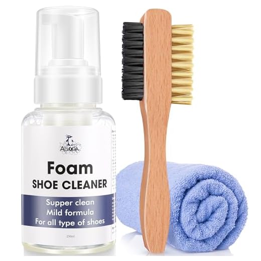 Shoe Cleaner, Rich Foam Clean 80Pairs, Suede Shoe Cleaner, Leather Cleaner, Sneaker Cleaner Kit, Shoe Cleaning Kit with Brush Towel, Alloda (Clear)