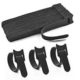 60 Pcs Velcro Cable Ties Reusable Cable Tie Cable Organizer Velcro Wire Ties Cable Cord Management Adjustable Cable Straps Hook and Loop Cable Ties for Data Cables Headphone Cables Power Cord