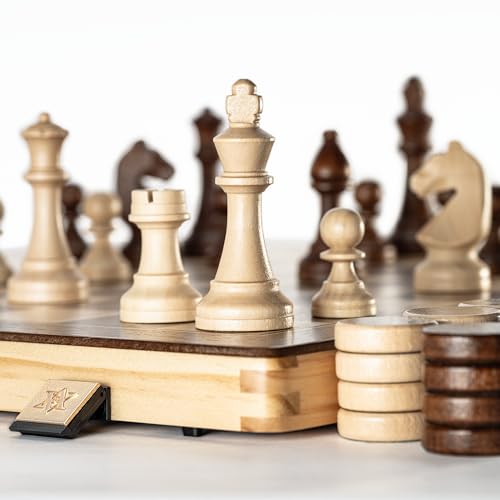 Magnetic Wooden Chess Set A&A de Madera y Magnetismo miniatura 5