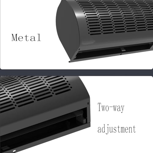 Cortina de aire con ajuste de 2 velocidades, montaje en pared, control remoto, fácil de instalar, ideal para uso comercial en interiores (150 cm)