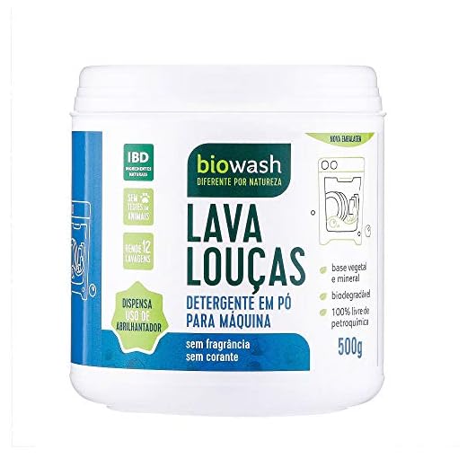 Biowash Bw Lava Louças Em Pó Para Máquina 500 Gr