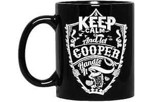 Keep Calm and Sip, Cooper's Coffee, 11oz Personalized Black Custom Mug