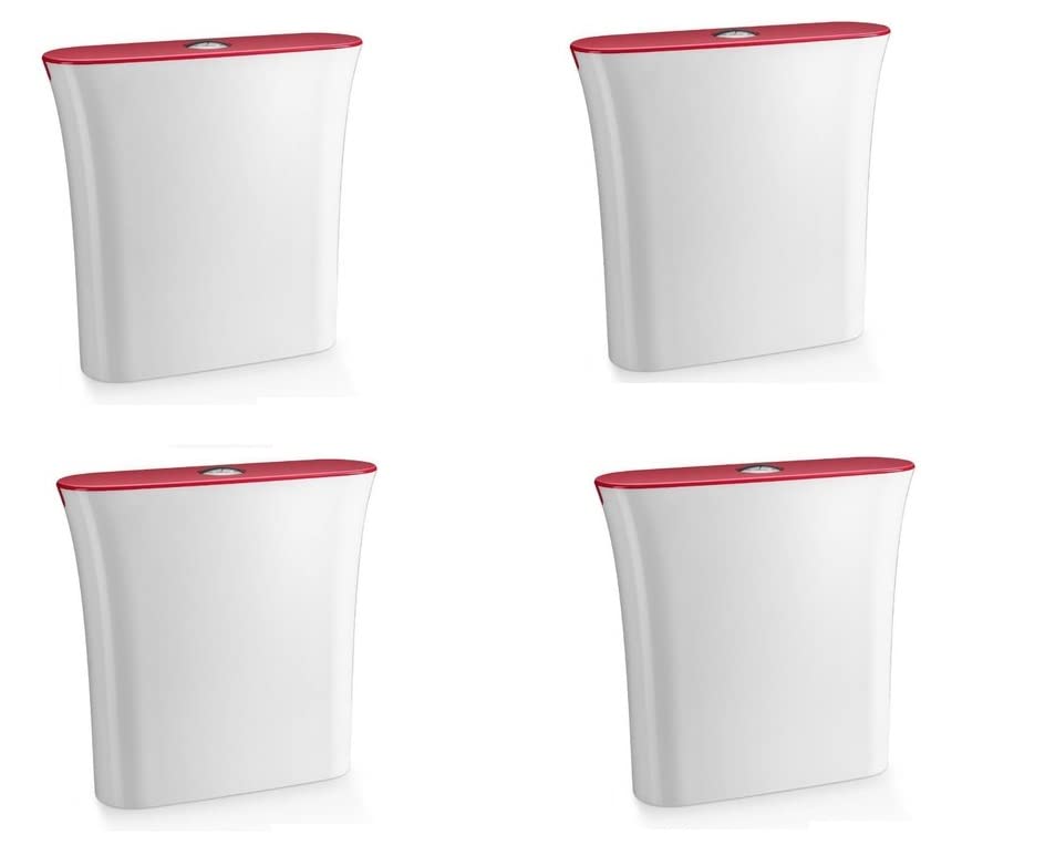 bluebirdDual Flush Cistern Discovery Innovative Flushing Technology Bath Ware (8 LTR + 3 LTR) Center Push Flushing Cistern (Set of 4)