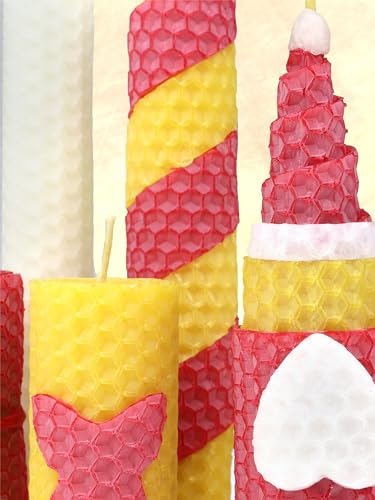 Bienenwachsplatten für DIY Kerzen mit Hanfdochten und Zubehör