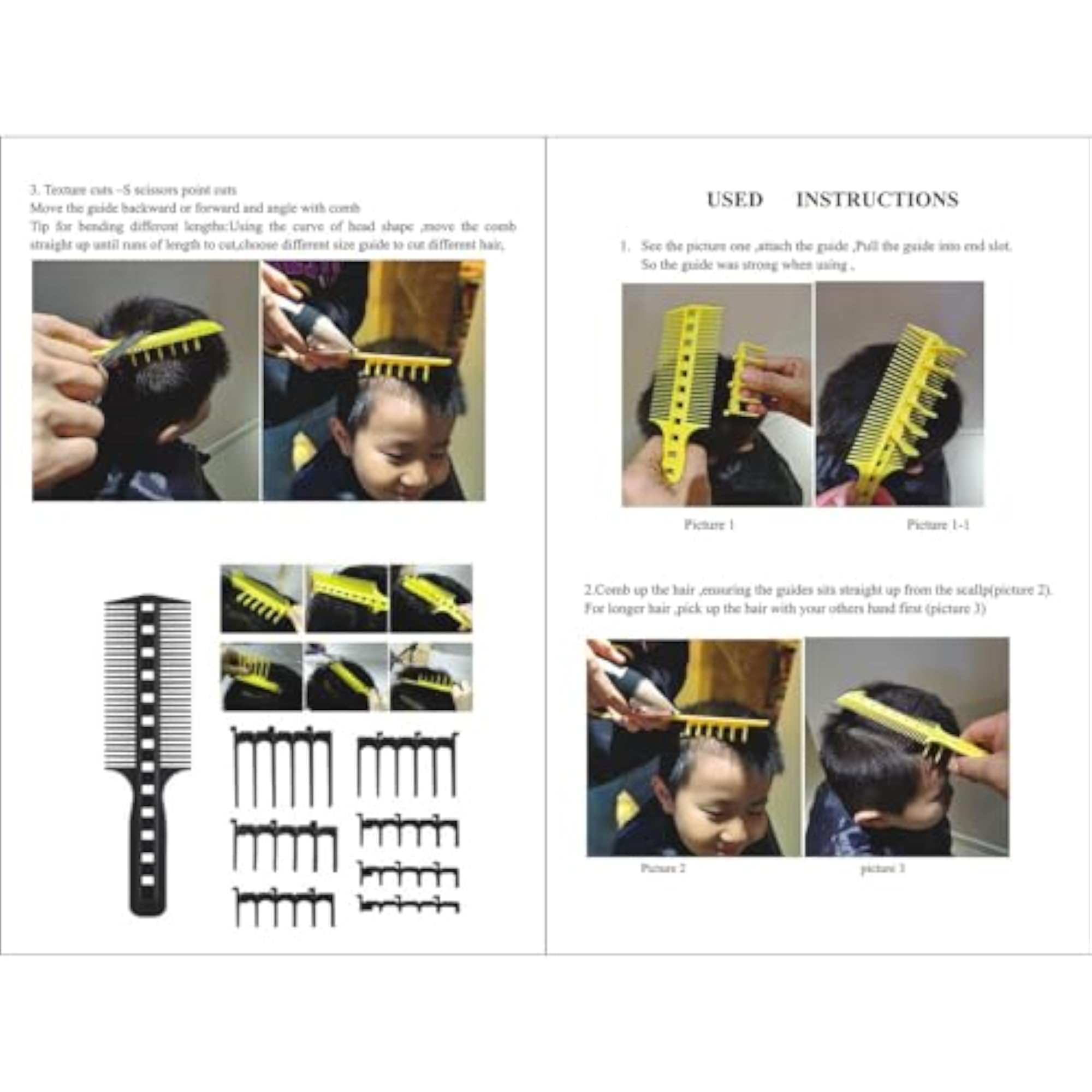 8Pcs DIY Home Hair Cutting Comb Set