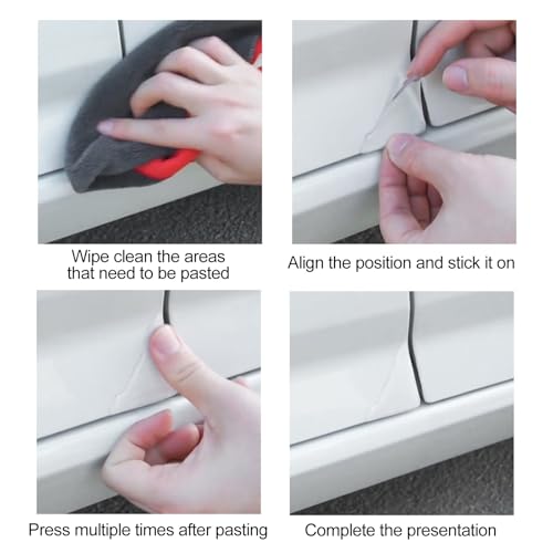 VYNZOR 8 Stück Car Door Protector Eckenschutz transparent, Autotür Kantenschutz gegen Parkrempler, Hochwertige Türkantenschutzfolien für Auto Fronttüren, Invisible Door Edge Guard Film