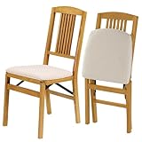 Stakmore Simple Mission Folding Chair Finish, Set of 2, Oak