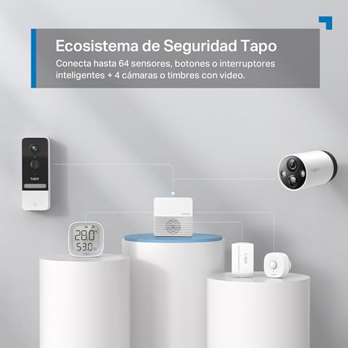 TP-Link Tapo H200 Smart IoT Hub, tot 64 schakelaars en sensoren of knoppen + 4 batterijcamera's of deurbellen, niet compatibel met Tapo-cameramodellen met voedingskabel, Kasa-thermostaat KE100 - Afbeelding 5