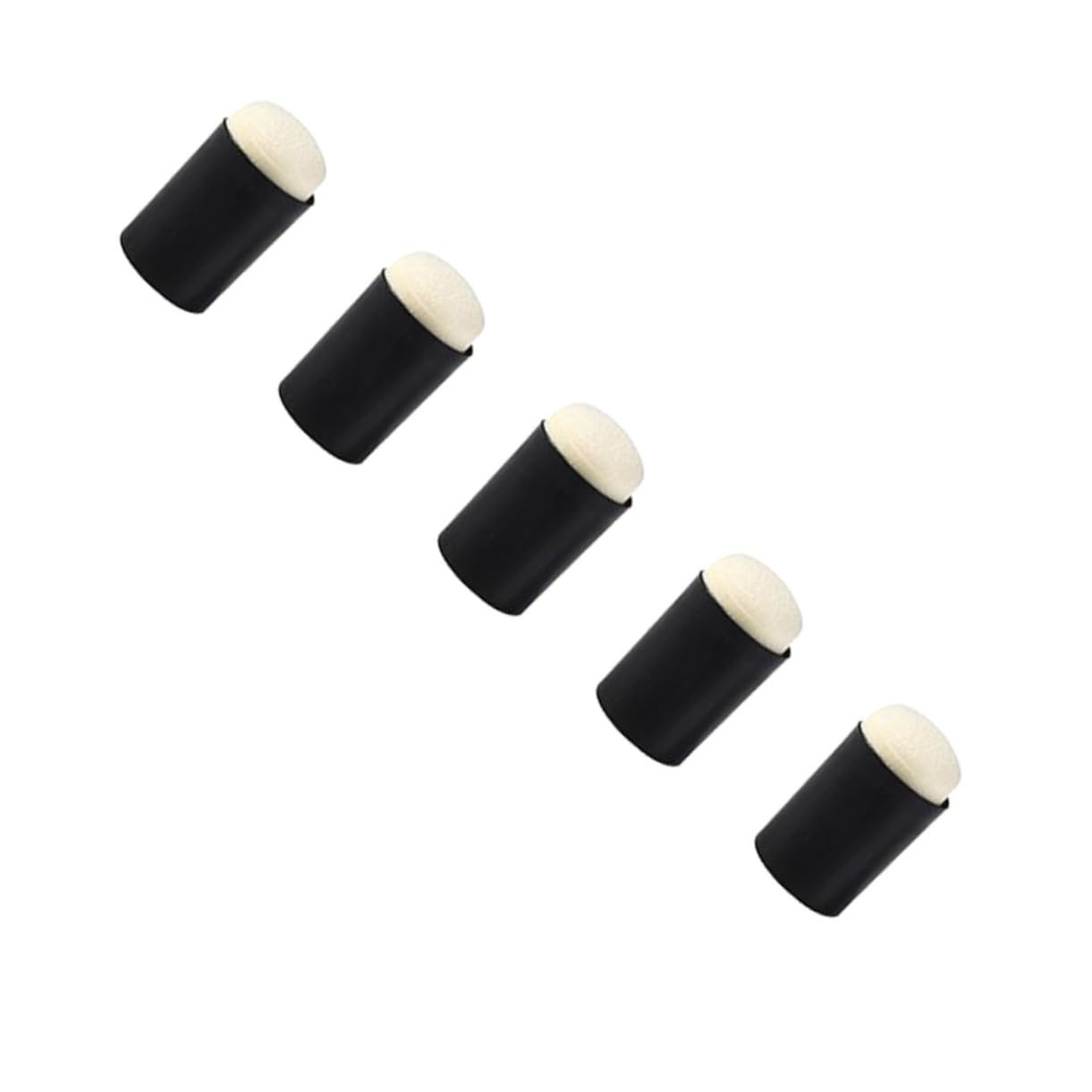 NOLITOY 5pcs Finger Sponge Stamp Creative Drawing Tool for Portable Dauber for Crafts Easy to Use Ink Applicator for Painting Projects Black