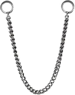 Thick Silver Key Chain, Oxidized Woven Chain, 925 Sterling Silver, Solid Silver Wallet Chain, Black Silver Wheat Link Chain, Gift For Him/code: 0.070