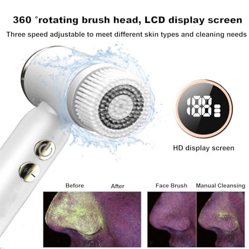 KissDate Escova de Limpeza Facial, 6 Em 1, Escova de Limpeza Facial Elétrica, Escova de Lavagem Faci