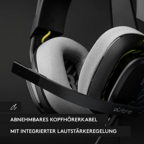 ASTRO A10 Gaming-Headset Gen 2 Kabelgebundenes Headset, Over-Ear-Gaming-Kopfhörer, Leicht & Robust, Flip-to-mute-Mikrofon, 32 mm Treiber, Für PS5, PS4, Nintendo Switch, PC - Schwarz