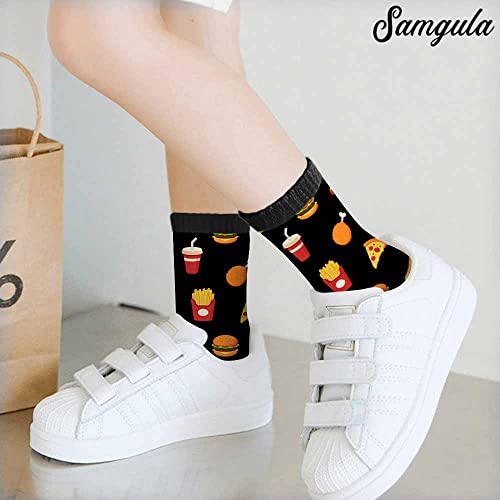 Image of Crew Socks for Woman Size 6-8 Tropical Wildlife Bright Teal Girls Socks