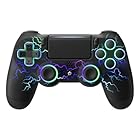 ECHTPower Wireless Controller für PS-4, RGB Controller mit Dual Vibration, 1000mAh Akku, 6-Achsen, Touchpanel, Audiobuchse, Screenshot, Gamepad kompatibel mit PS-4/Pro/Slim/PC-Leiterplatte