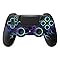 ECHTPower Wireless Controller für PS-4, RGB Controller mit Dual Vibration, 1000mAh Akku, 6-Achsen, Touchpanel, Audiobuchse, Screenshot, Gamepad kompatibel mit PS-4/Pro/Slim/PC-Leiterplatte