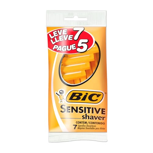 BIC Aparelho De Barbear Sensitive Shaver Com Cabo Antideslizante 904426 Embalagem Leve 7 Pague 5