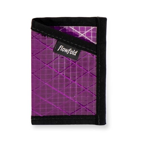Image of Flowfold Recycled Sailcloth Minimalist Card Holder Wallet | Slim and Durable with Cash pocket and Credit Card Slot | Minimalist Wallet Made in USA Holds 6-8 Cards