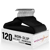 HOUSE DAY Velvet Hangers 60-240 Pack, Non Slip Felt Clothes Hangers, Heavy Duty Coat Hangers for Closet, Ultra Slim Space Saving for Suits, Shirts, Jackets