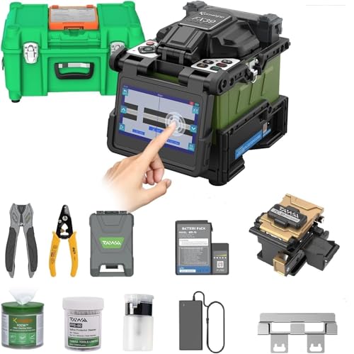 6 Motors Backbone Fusion Splicer, KomShine FX39 Fiber Splicing Machine, High Precision 6S Fast Splicing Core Alignment Trunk Line Construction Fiber Splicer