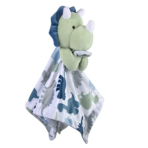 Image of Minky Animal Snuggler Lovey Blanket for Kids, Babies, Boys, Girls, Gender Neutral Security Blanket with Stuffed Animal (Dynamic Dino)