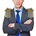 FENICAL Pair of Rivet Tassel Chain Epaulet Fashion Shoulder Boards Badge (Gold)