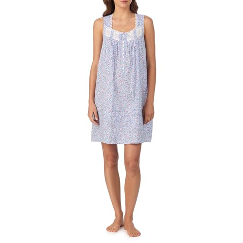 Image of Eileen West 100% Cotton Sleeveless 36 inch Short Nightgowns Chemise for Women