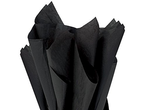 MustBeBonkers Papier cadeau de soie - 18 g/m² - Sans acide - 35 x 45 cm (noir, 25) Cover