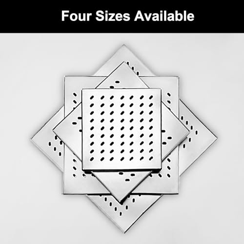 Grille de vidange à évacuation rapide 30x30cm en acier inoxydable - 7
