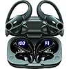 GOLREX Auriculares inalámbricos con cancelación activa de ruido Bluetooth, para deportes, color negro