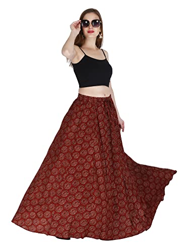 Image of Sttoffa Cotton Printed Women Wear Maxi Long Skirt 40 inch inch Full Length