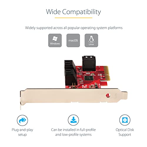 Image of StarTech 6-Port SATA III 6Gbps PCIe Card, Non-RAID (6P6G-PCIE-SATA-CARD)