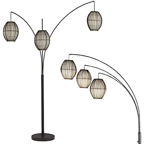 Adesso 4026-26 Maui Arc Lamp, 82 in., 3x60W Incandescent,13 CFL, Antique Bronze, 1 Floor Lamp Cover