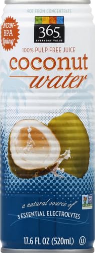 Image of 365 by Whole Foods Market, Coconut Water, 100% Pulp-Free, 17.6 Fl Oz (Pack of 6)