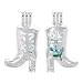 10pcs High Heel Boots Pearl Cage Bright Silver Beads Cage Locket Pendant Jewelry Making-For Oyster Pearls, Essential Oil Diffuser, Fun Gifts (High Heel Boots)